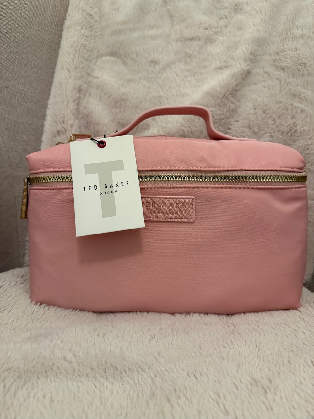 Ted Baker Blush Pink Cosmetic Case with Top Handle